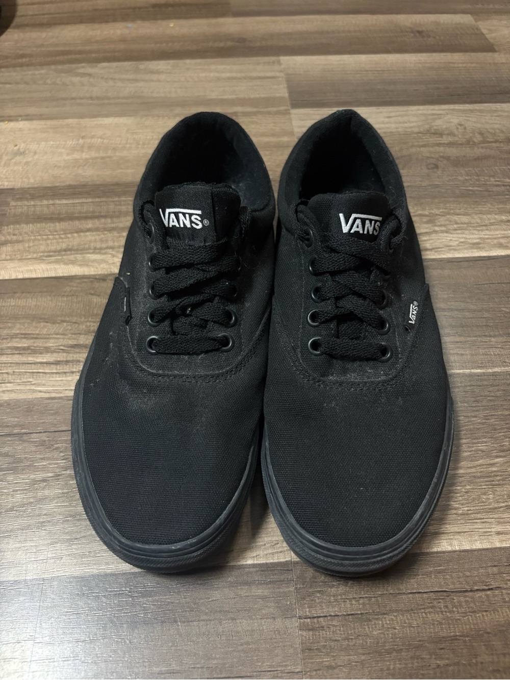 Vans Men's Low-Top Canvas Sneakers - Black